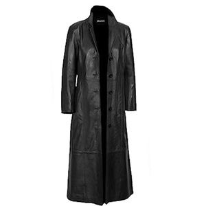 Black Lambskin Leather Trench Coat Extra Small NWT